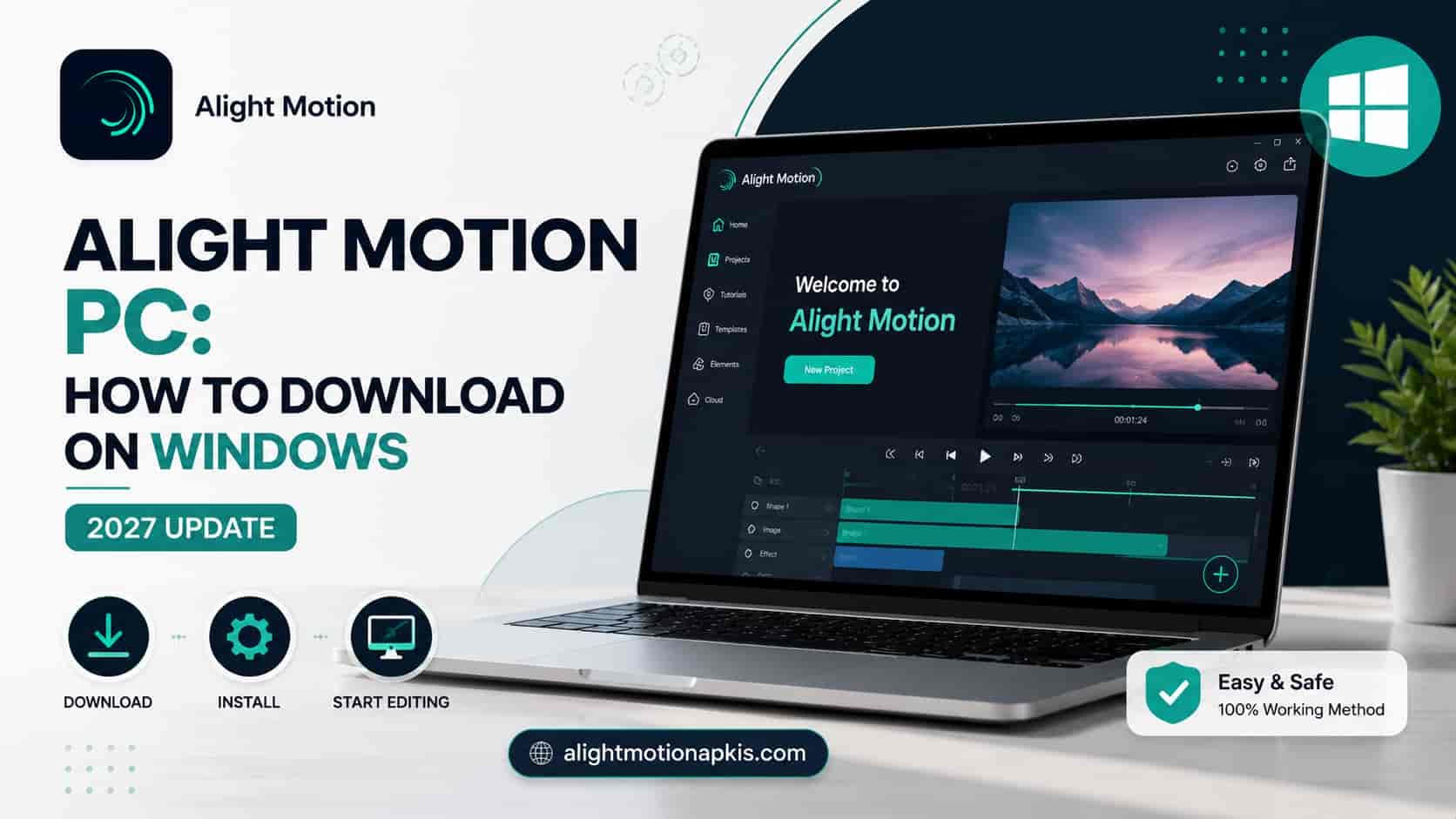 Alight Motion PC download guide for Windows: download, install and start editing